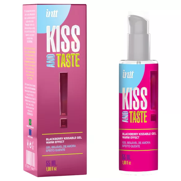 Intt Kiss and Taste - gel lubrifiant cu efect de încălzire - zmeură - 55ml