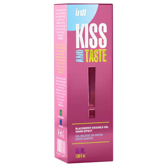 Intt Kiss and Taste - gel lubrifiant cu efect de încălzire - zmeură - 55ml