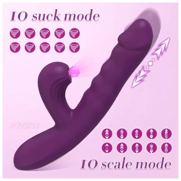 AlvUp - vibrator pentru punctul G cu împingere (mov)
