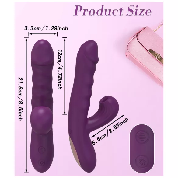 AlvUp - vibrator pentru punctul G cu împingere (mov)