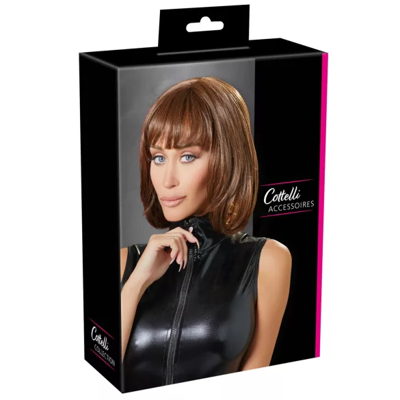 Cottelli - perucă bob medie - păr brunet