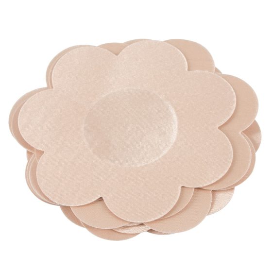 Cottelli Nipple Cover - Tapă pentru sfârcuri în formă de floare - natural (12 bucăți)
