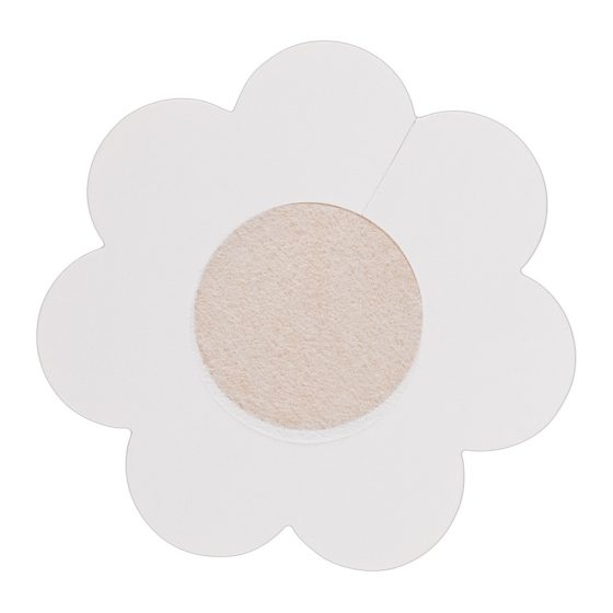 Cottelli Nipple Cover - Tapă pentru sfârcuri în formă de floare - natural (12 bucăți)