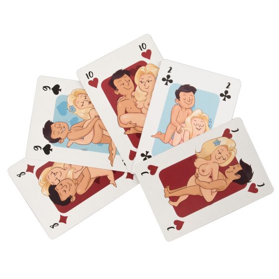 Kama Sutra - carti de joc franceze cu poziții sexuale (54 buc)