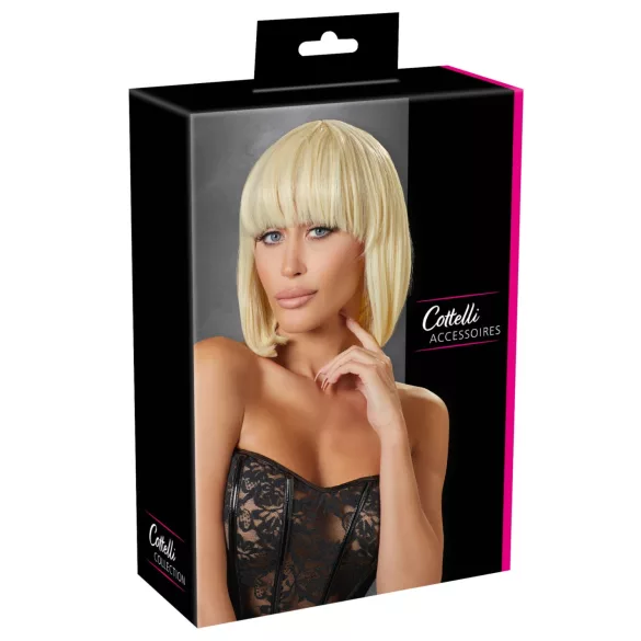 Cottelli - perucă bob medie cu breton - blond