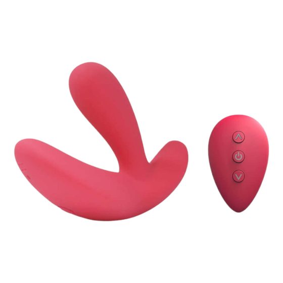 Cotoxo Saddle - vibrator pentru prostată, reîncărcabil, cu telecomandă (roșu)