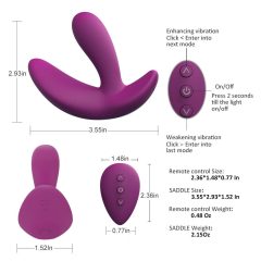   Cotoxo Saddle - vibrator pentru prostată, recarcabil și cu telecomandă (violet)