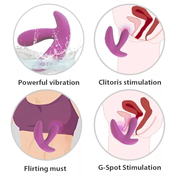 Cotoxo Saddle - vibrator pentru prostată cu telecomandă - mov
