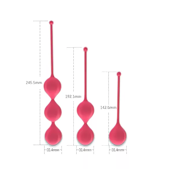 Cotoxo Belle - set bile vaginale 3 piese - roșu