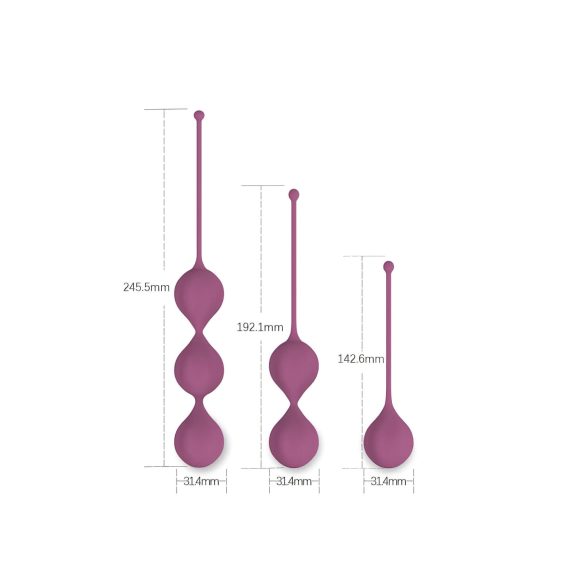Cotoxo Belle - set 3 bile vaginale Kegel - silicon violet
