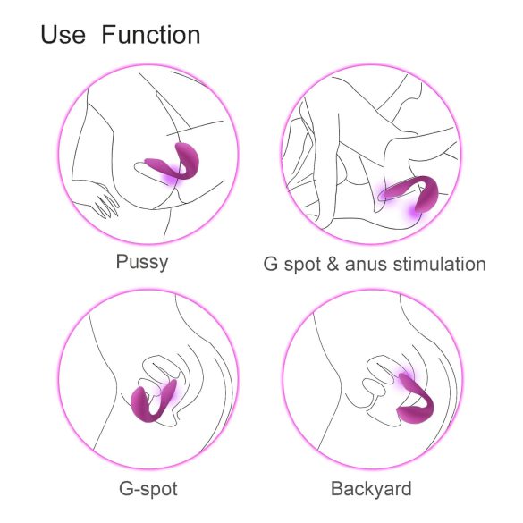 Cotoxo Cupid 2 - vibrator pentru cuplu cu telecomandă - mov