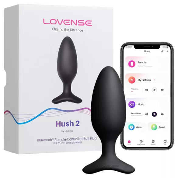Lovense Hush 2 S - vibrator anal controlat prin aplicație (38 mm, negru)
