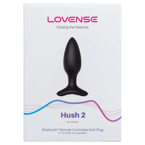 Lovense Hush 2 S - vibrator anal controlat prin aplicație (38 mm, negru)