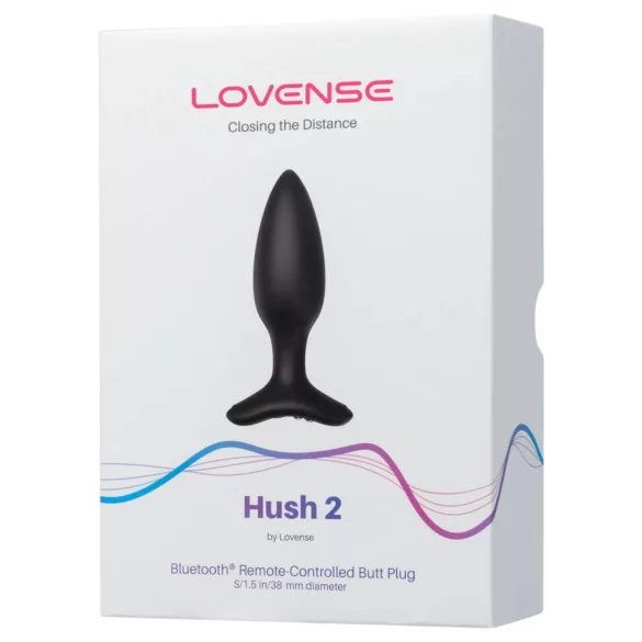 Lovense Hush 2 S - vibrator anal controlat prin aplicație (38 mm, negru)