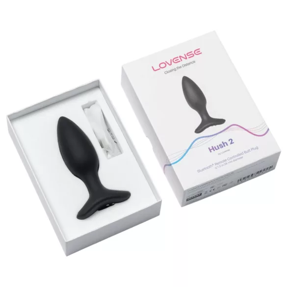 Lovense Hush 2 S - vibrator anal controlat prin aplicație (38 mm, negru)