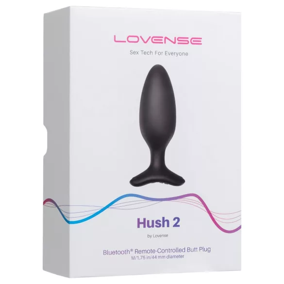 Lovense Hush 2 M - Vibrator anal controlat prin aplicație (45 mm, negru)