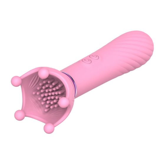 Sunfo - vibrator acumulator, rotativ și pentru punctul G (roz)