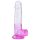 Sunfo - dildo ventuzat cu testicule - 22cm (transparent-violet)