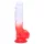 Sunfo - dildo cu ventuză, cu testicule - 21cm - transparent roșu