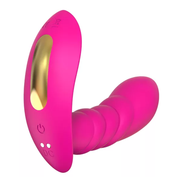 Sunfo - Vibrator purtabil controlat prin aplicație (roz)
