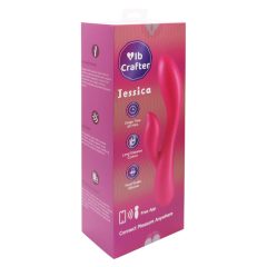   LP Jessica - vibrator inteligent, impermeabil, cu suport pentru clitoris (roz metalic)