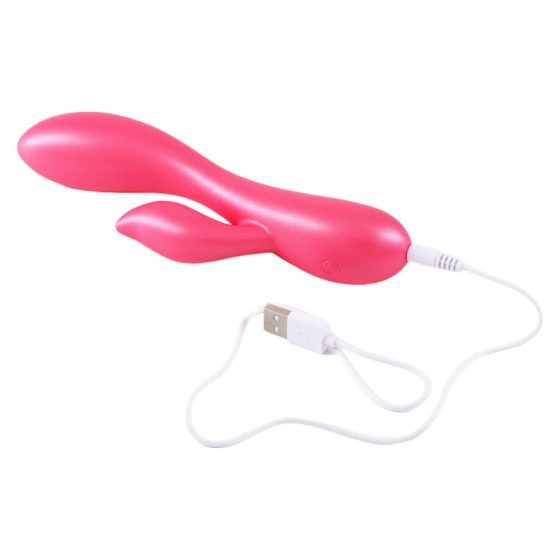 LP Jessica - vibrator inteligent, impermeabil, cu suport pentru clitoris (roz metalic)