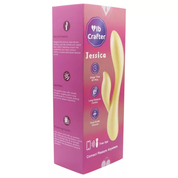 LP Jessica - vibrator inteligent cu braț clitoridian (galben)