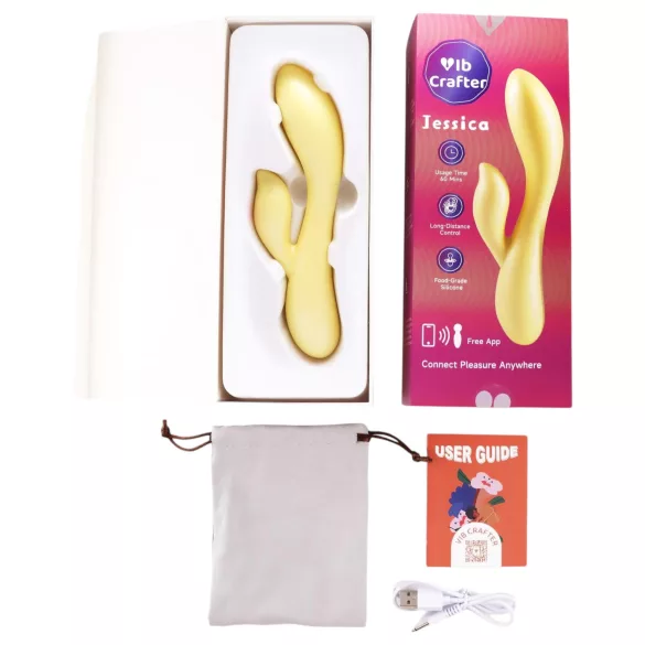 LP Jessica - vibrator inteligent cu braț clitoridian (galben)