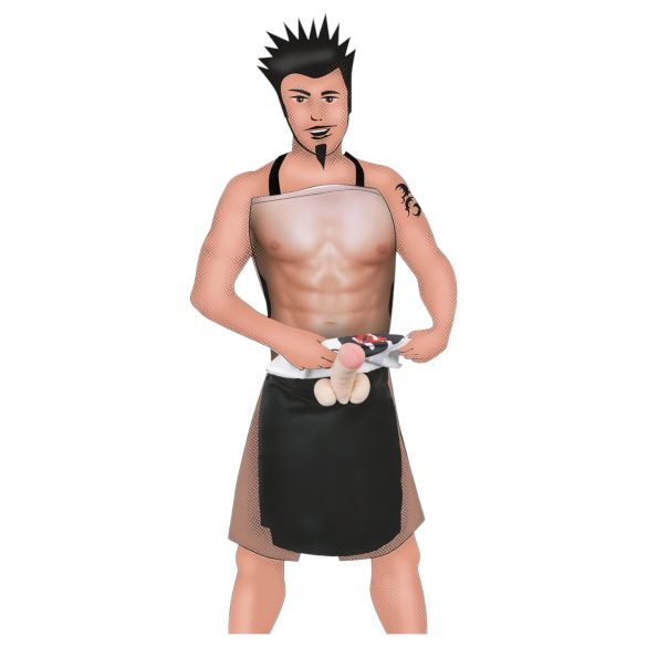 CHEFCOCK - șorț amuzant pentru bărbați - model Big Boss