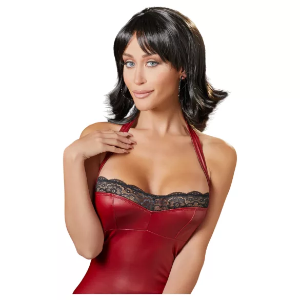 Cottelli - perucă de damă neagră cu păr drept, accesoriu pentru costum