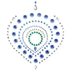   Set de bijuterii intime sclipitoare ca diamantele - set de 3 piese (verde-albastru)