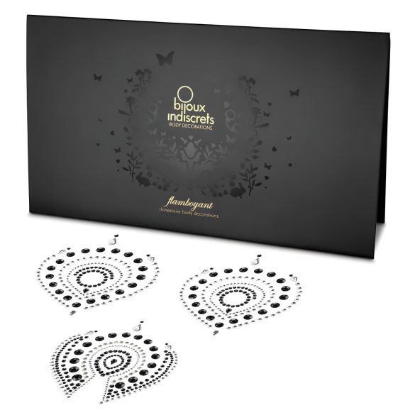 Set Bijuterii Intime cu Diamante Strălucitoare - 3 piese (negru)