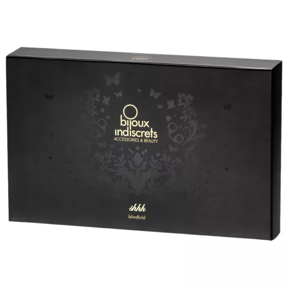 Bijoux Indiscrets Shhh Blindfold - eșarfă de bondage din satin premium (neagră)