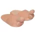 Papuci de pluș - formă penis - bej