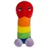 Penis de pluș - 30 cm - curcubeu