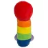 Penis de pluș - 30 cm - curcubeu