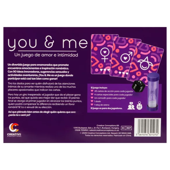 you & me - joc erotic pentru cupluri (spaniol)