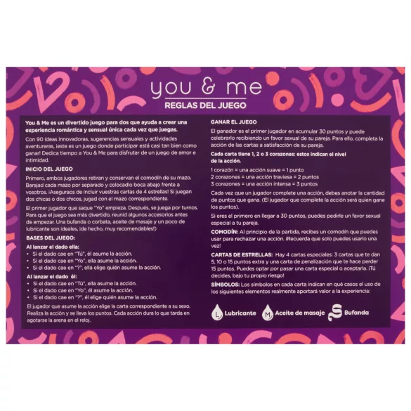 you & me - joc erotic pentru cupluri (spaniol)
