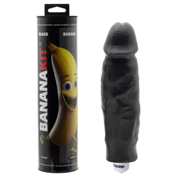 Bananakit - set pentru copiere penis cu vibrator (negru)