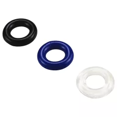   Pulselock Cirkl - set de 3 inele pentru penis din TPE (negre)