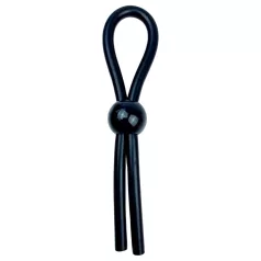   Pulselock Forge - inel pentru penis laț din silicon reglabil (negru)