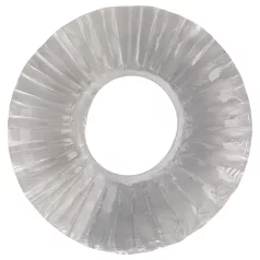   Pulselock Cocktura - inel pentru penis din TPE, cu striații (transparent) - 19 mm