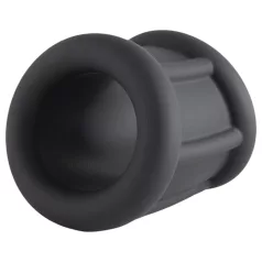   Pulselock Cocktura - inel penian din silicon striat (negru) - 30 mm