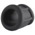 Pulselock Cocktura - inel penian din silicon striat (negru) - 30 mm