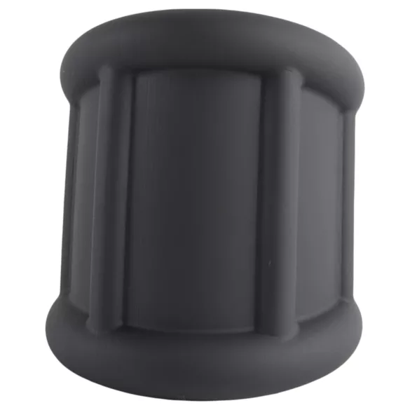Pulselock Cocktura - inel penian din silicon striat (negru) - 30 mm