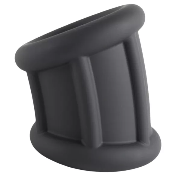 Pulselock Cocktura - inel penian din silicon striat (negru) - 30 mm