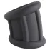Pulselock Cocktura - inel penian din silicon striat (negru) - 30 mm