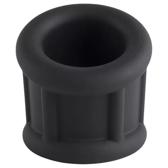 Pulselock Cocktura - inel penian din silicon striat (negru) - 30 mm