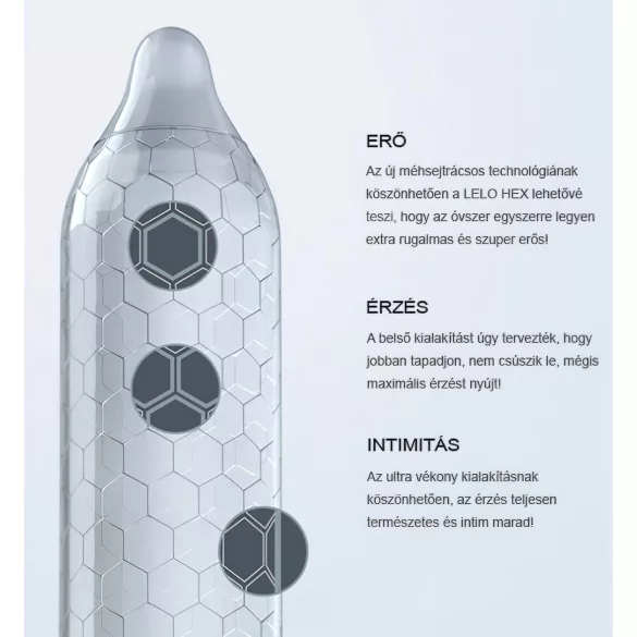 LELO Hex Original - prezervativ subțire latex natural (1 buc)