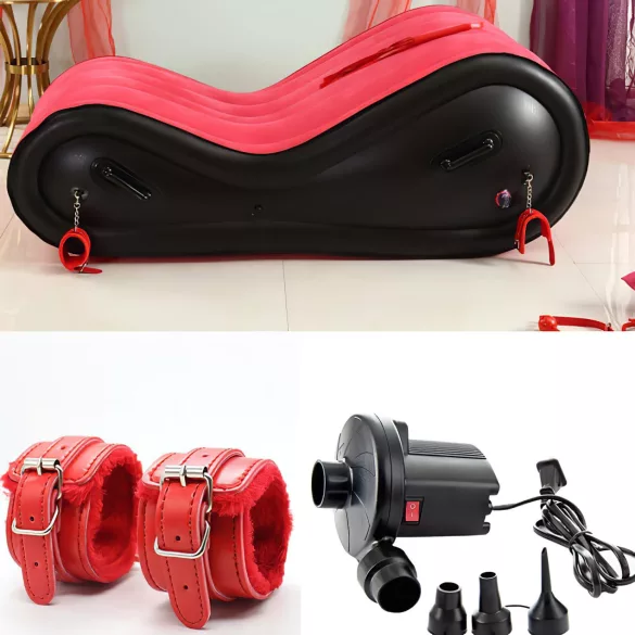 Perna Magic Desirel - Mobilier sexual BDSM gonflabil - cu cătușe (roșu)